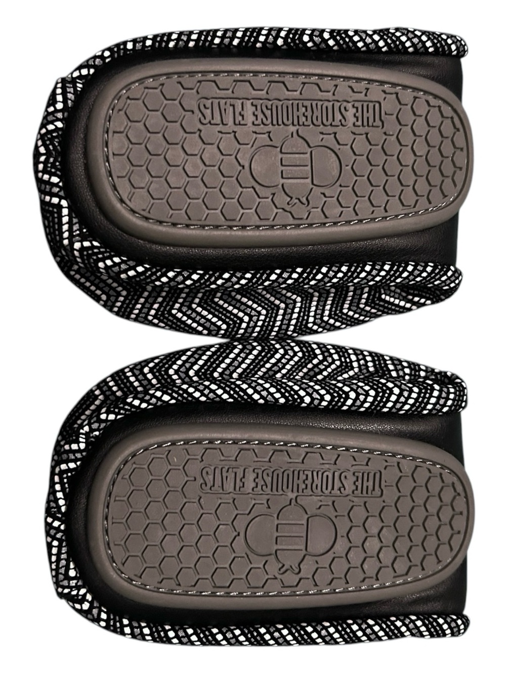 The Storehouse Flats Chevron Mosaic Suede Leather Foldable Ballet Flats - Size 7 - Picture 7 of 10